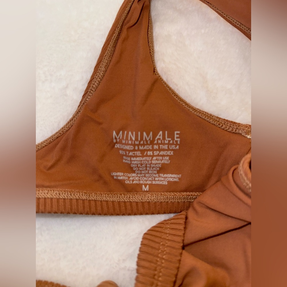 Minimale Animale Ribbed Rust Bikini Set - Picture 11 of 14